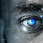 Retinal biometrics technology with man&rsquo;s eye digital remix